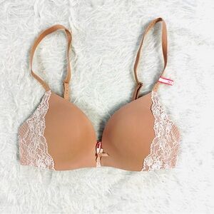 Uncommon Tan and Cream Lace Bra Intimates & Sleepwear